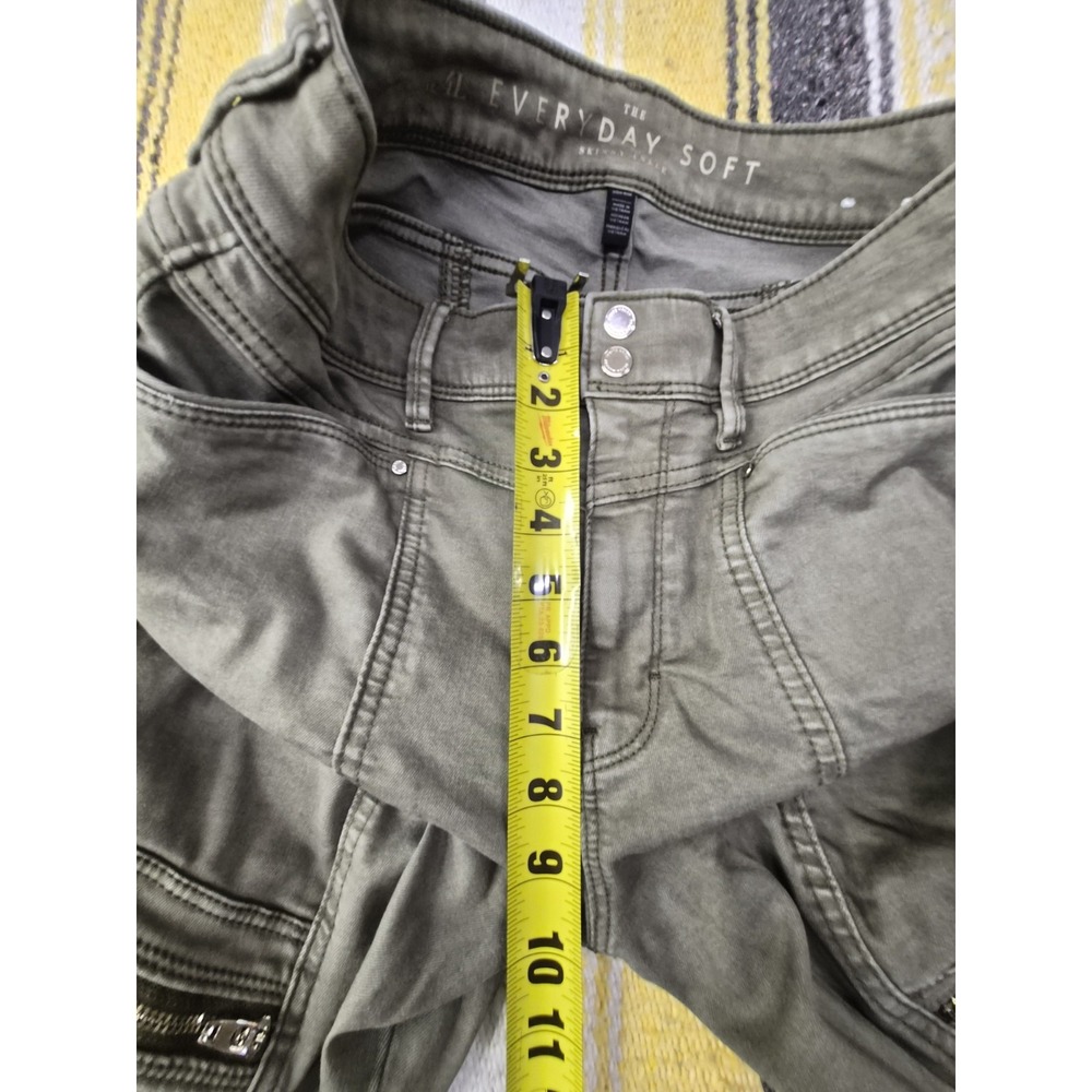 White House Black Market Womens Skinny Ankle Pants High Rise Stretch Green 4L - Picture 12 of 16